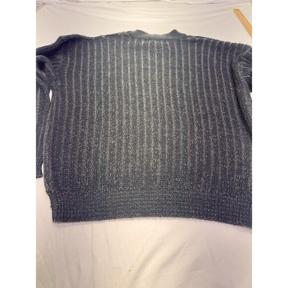 Vintage Bugle Boy Sweater Mens Xl Black Pullover Knit Acrylic 80s Retro Y2K Grun - Picture 7 of 8